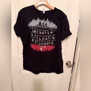 Stranger things Black Graphic T-Shirt